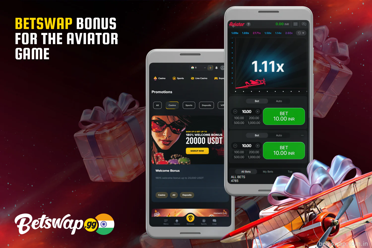 Welcome Bonus for Aviator Game at Betswap