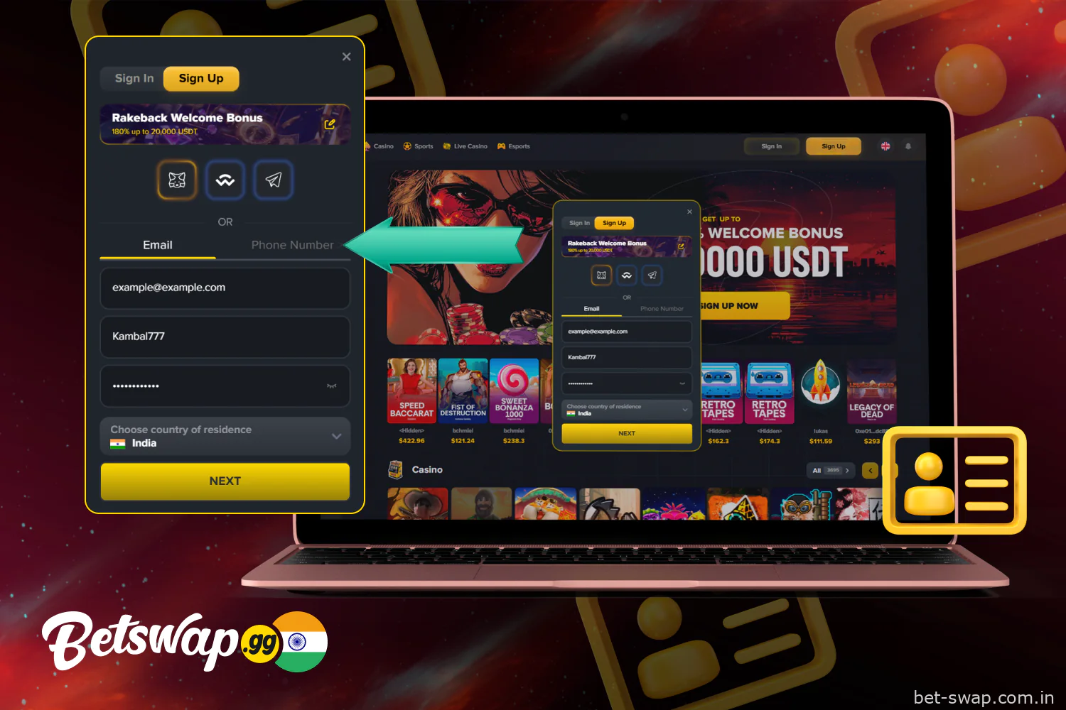 Betswap official casino and sports betting site in India