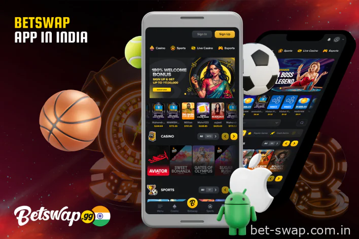 The mobile version of Betswap India offers full access to betting on Android and iOS, as well as a lucrative welcome bonus