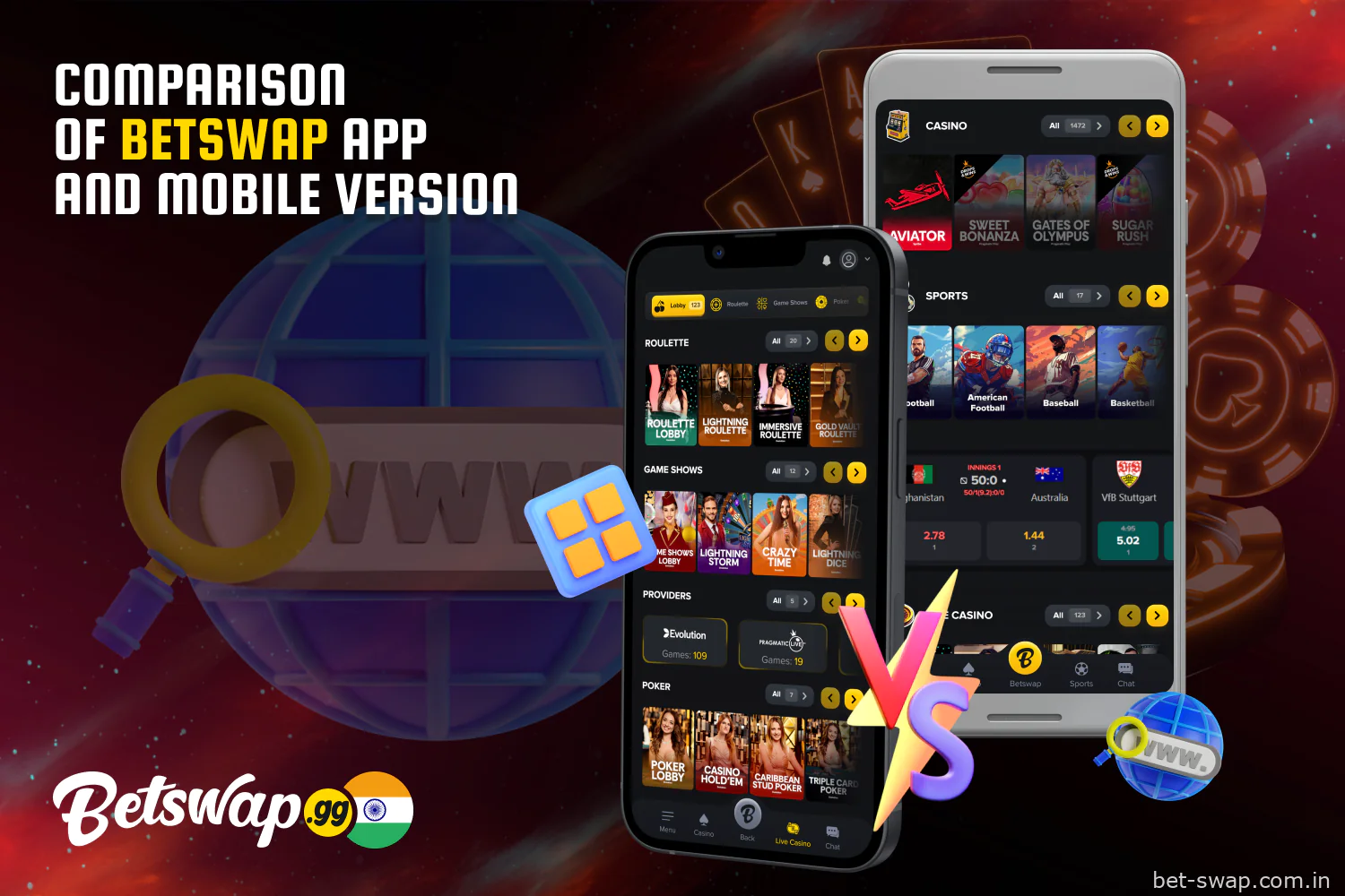 Betswap's mobile site is a convenient alternative to the app, requiring no download, with full functionality and fast speeds